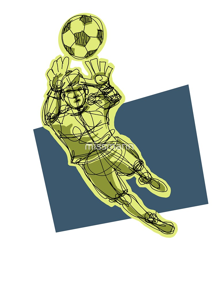 Goalkeeper For The Save with white Background by missmann