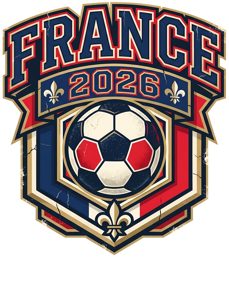France 2026 Retro Football Fan Crest by Saq2000