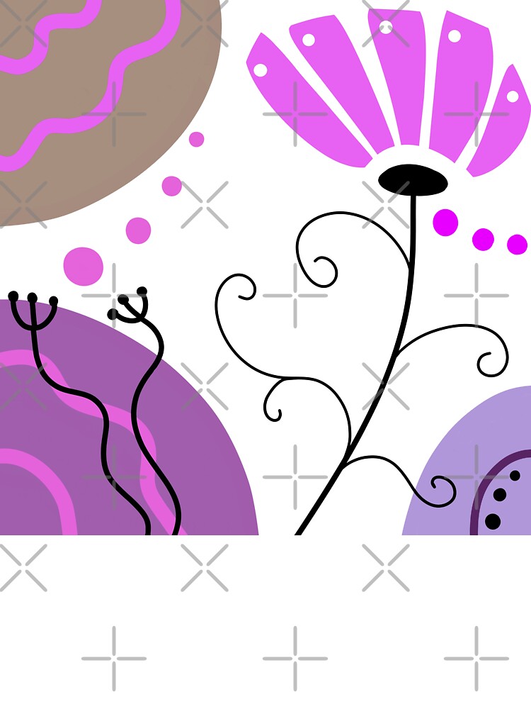 Purple Whimsical Boho Design by Sartoris Art