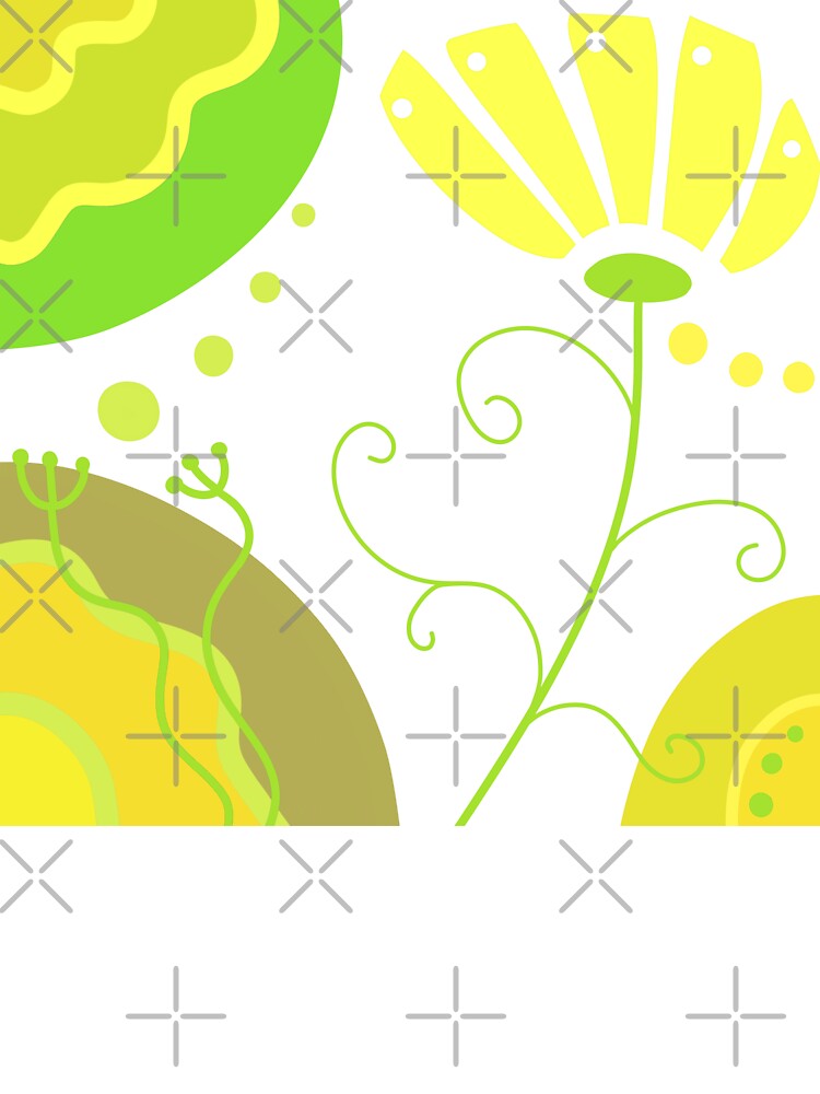 Vibrant Yellow Whimsical Boho Design by Sartoris Art