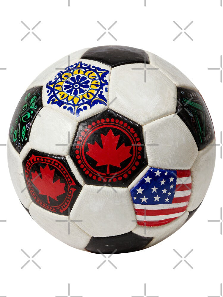 Painted International Flags Soccer Ball Art by Gallery-yuuna
