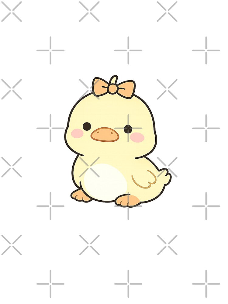 Adorable Kawaii Duck – Minimalist Cute Illustration by HeyHas
