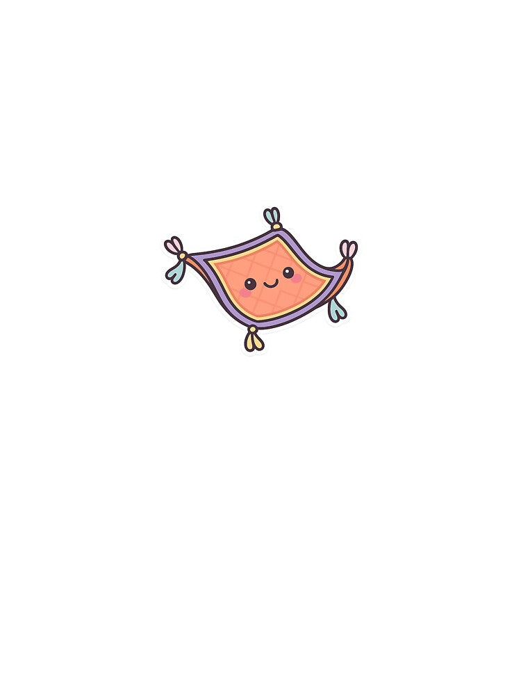 Kawaii flying carpet sticker – magical adventure companion by ClipVictuumArts