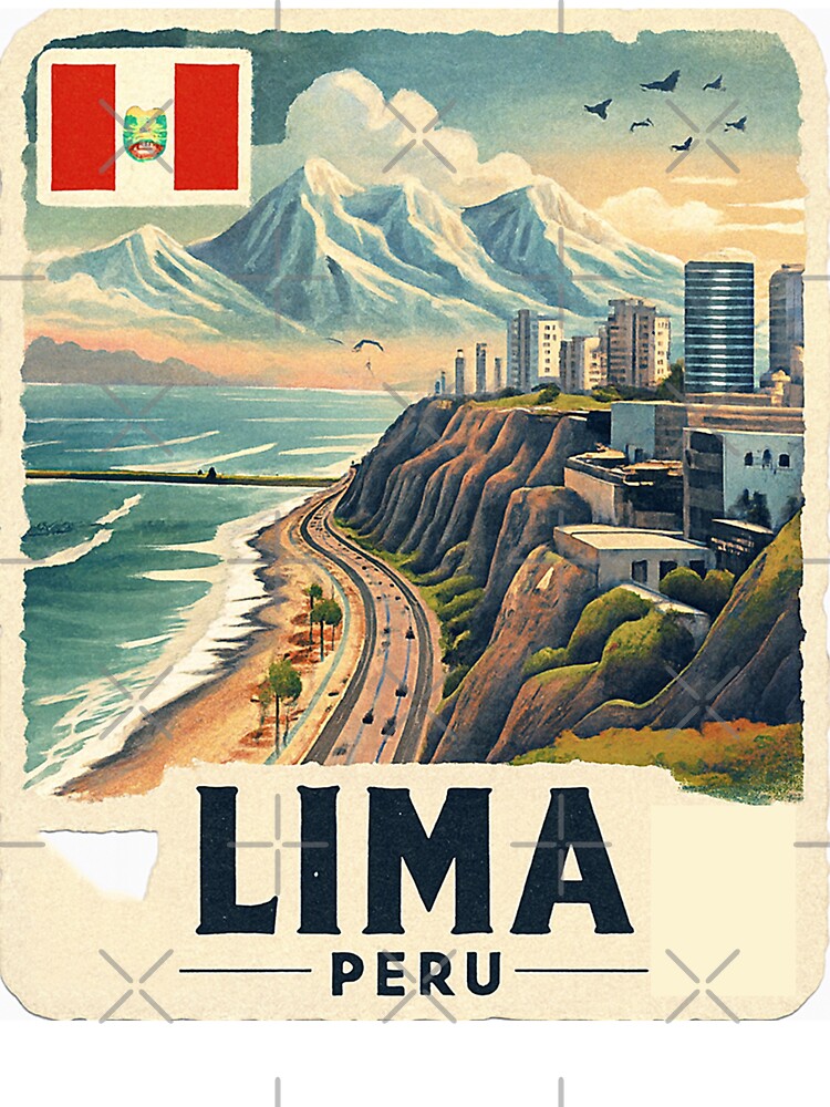 Lima Peru Travel Art by HaydenMillepied