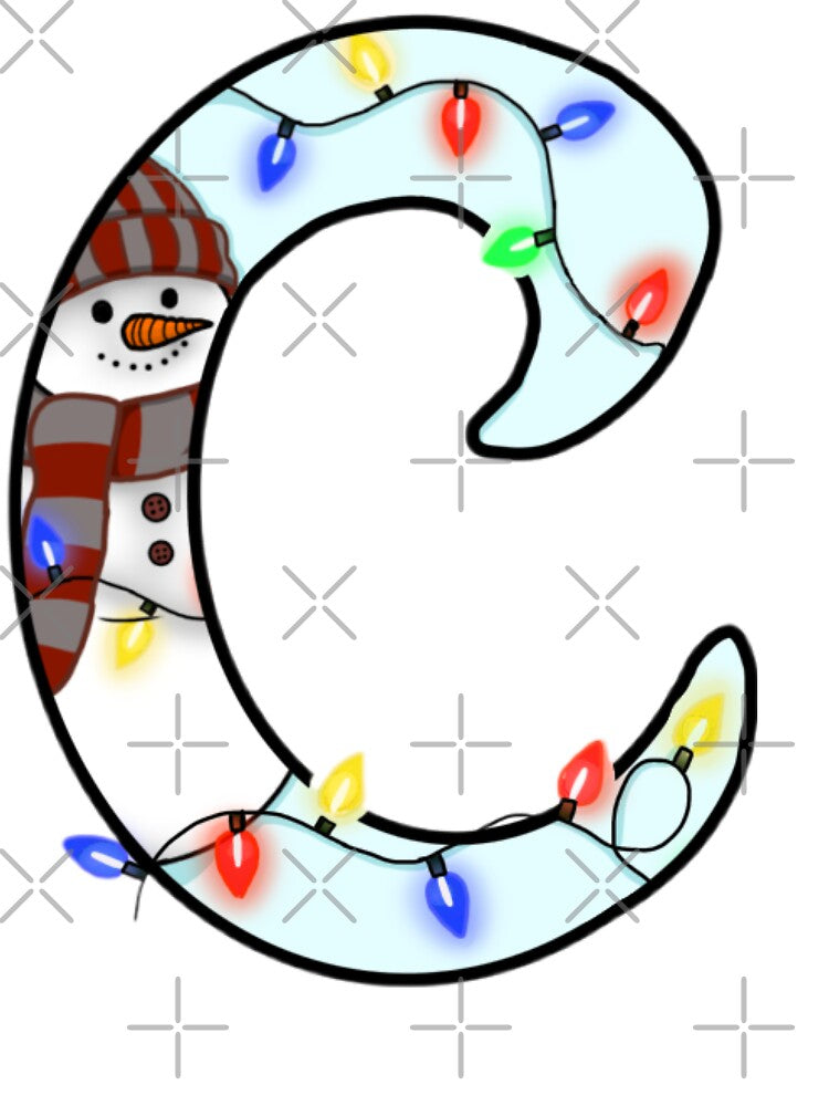 Holiday themed letter C by Artistkhg