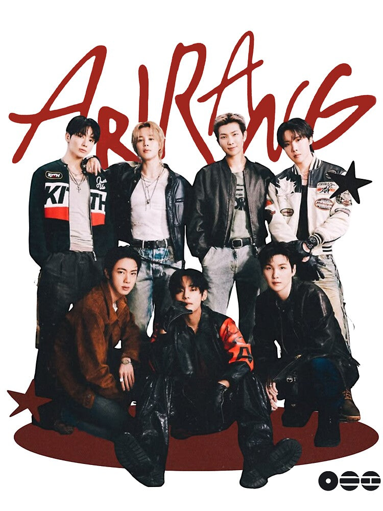 BTS Arirang Group Poster Red Accent by moamaxshop