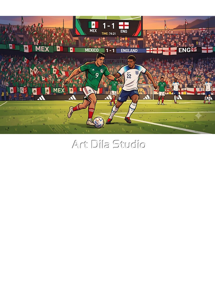 Mexico vs England by Art Dila Studio