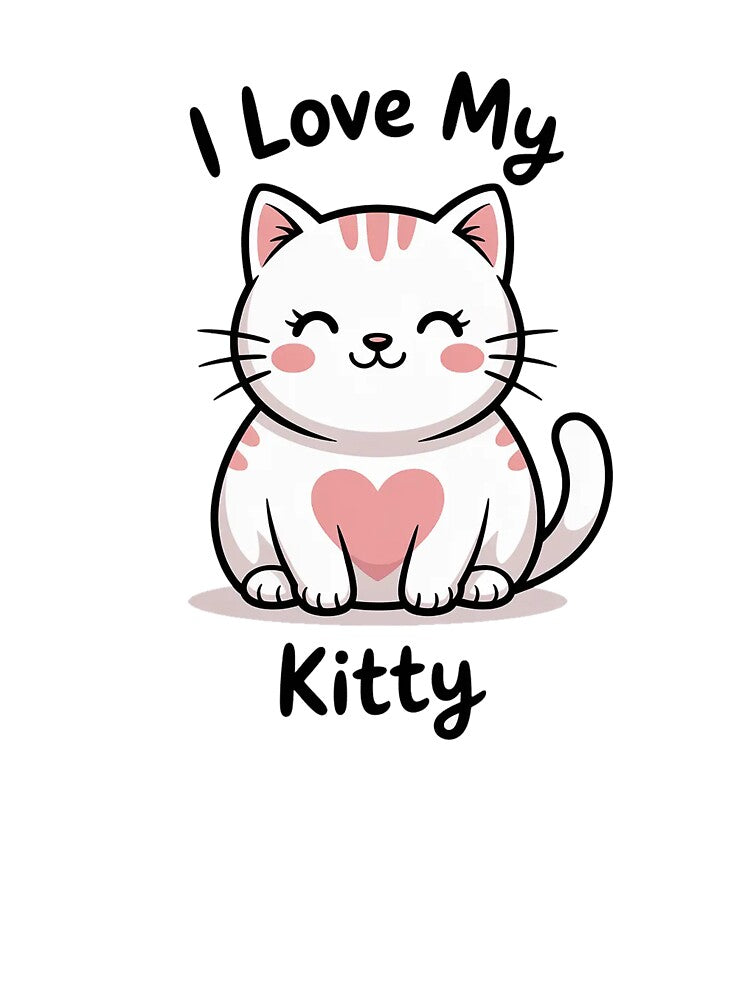 I Love My Kitty Cute Cat Lover Gift by Cool-cat-art