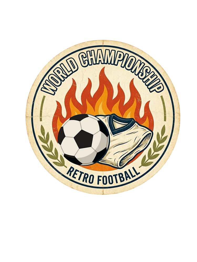 Retro Football Championship Badge Sticker | Vintage Soccer Emblem Design by Pandey14