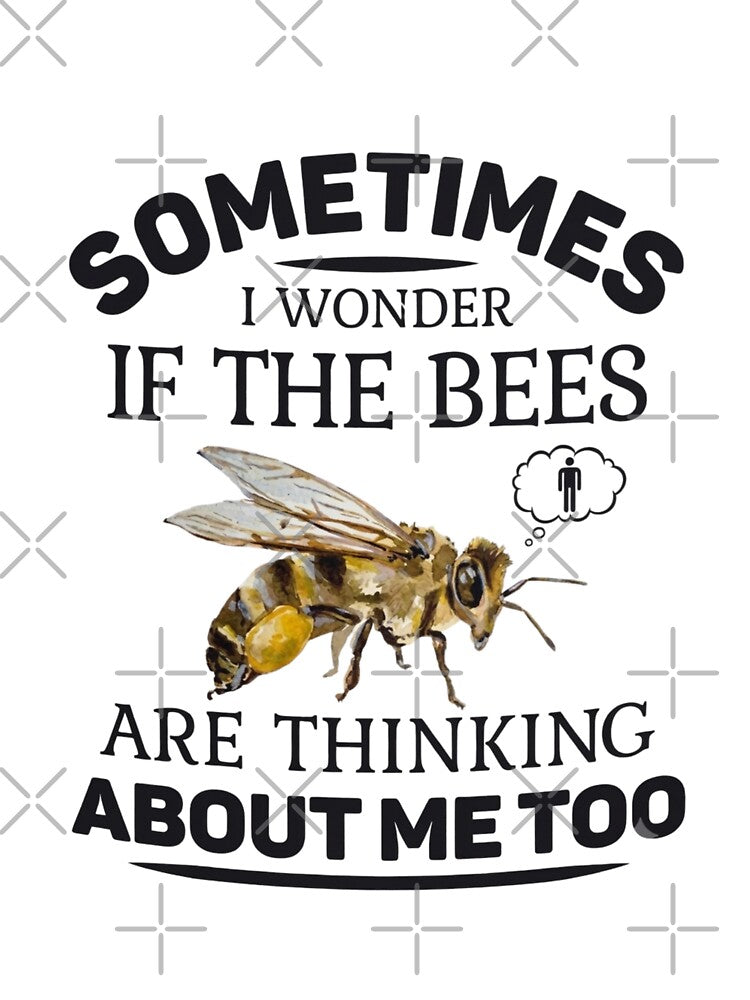 Thinking About Bees Funny Honeybee Meme by HBDStudio