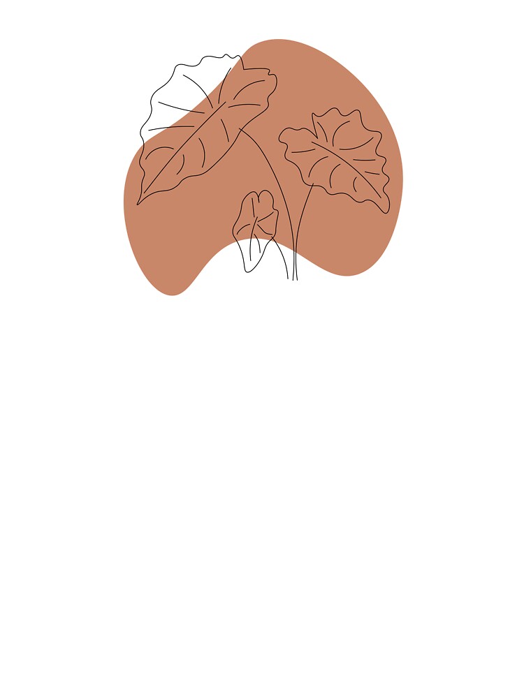 Minimalist Orange Monstera Plant by GoodJobLola