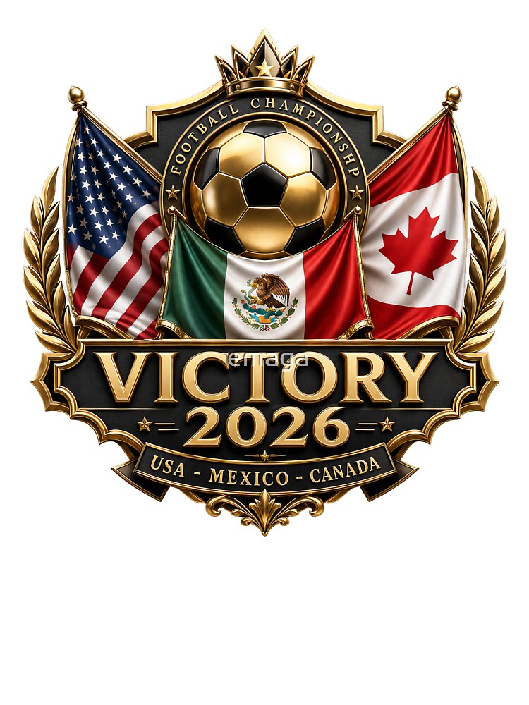 Victory 2026 USA Mexico Canada Football Crest by emaga
