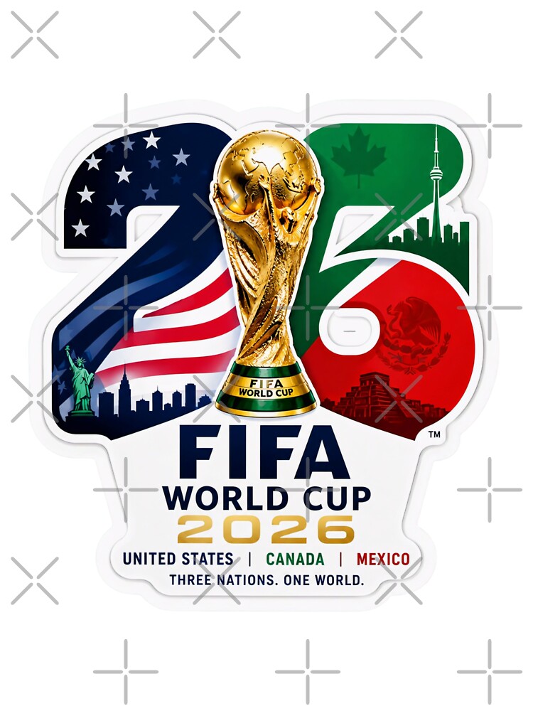 World Cup 2026 United States Canada Mexico Soccer Fan Art by XM STOREZ