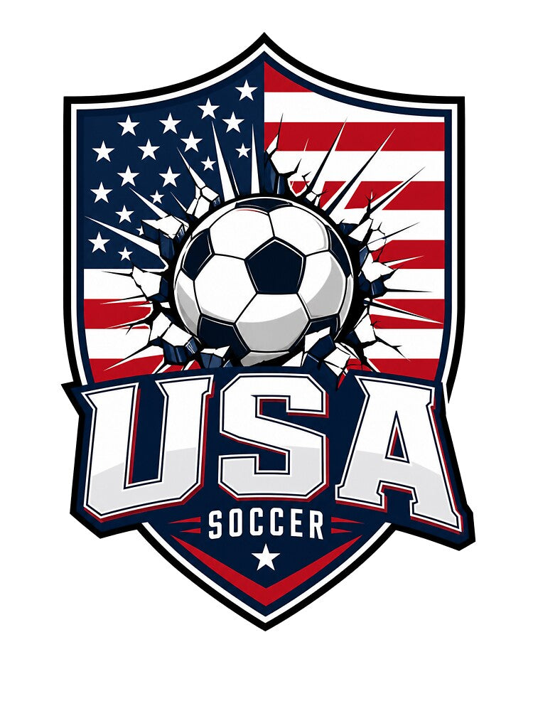 USA Soccer 2026 World Cup Crest Badge by ChaosThreadsCo