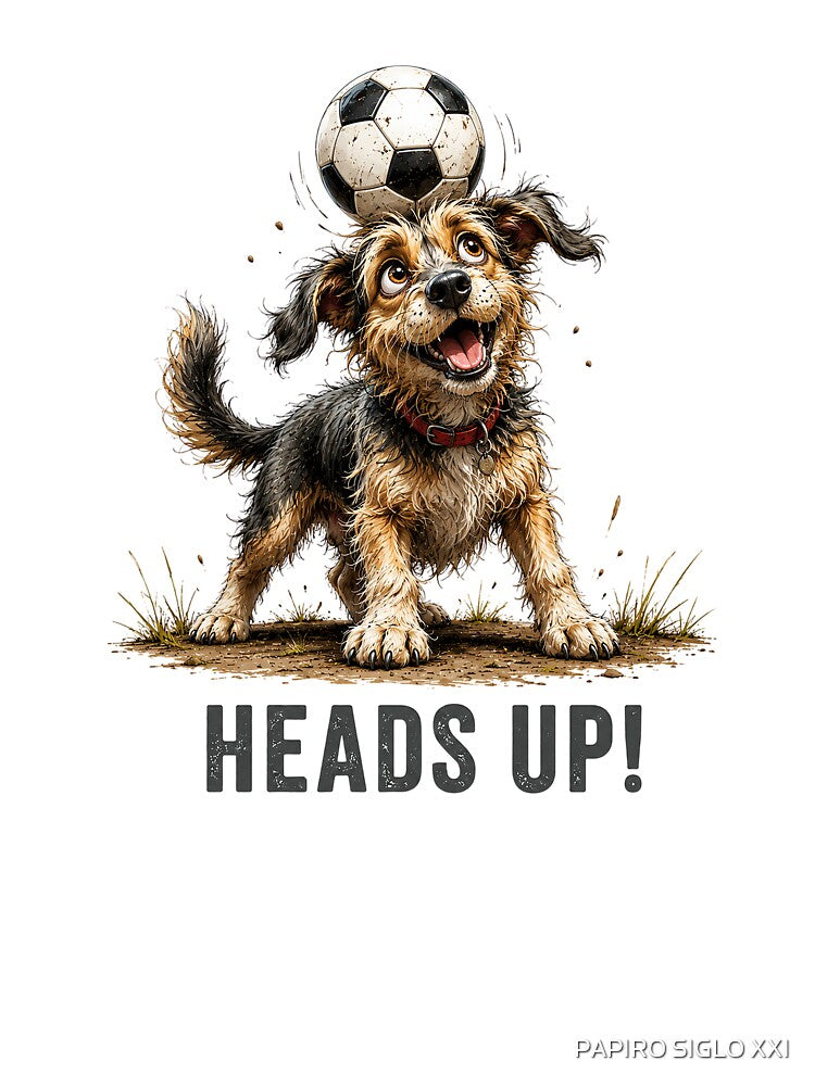 Heads Up – Soccer Scruffy Dog Illustration by PAPIRO SIGLO XXI