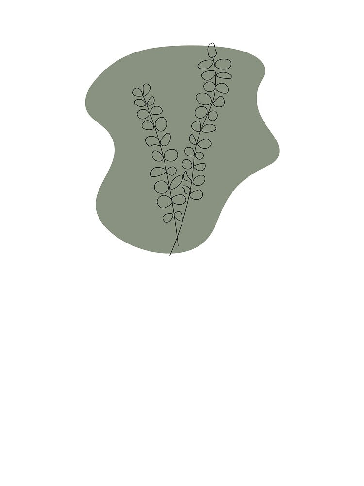 Minimalist Green Lavender Plant by GoodJobLola