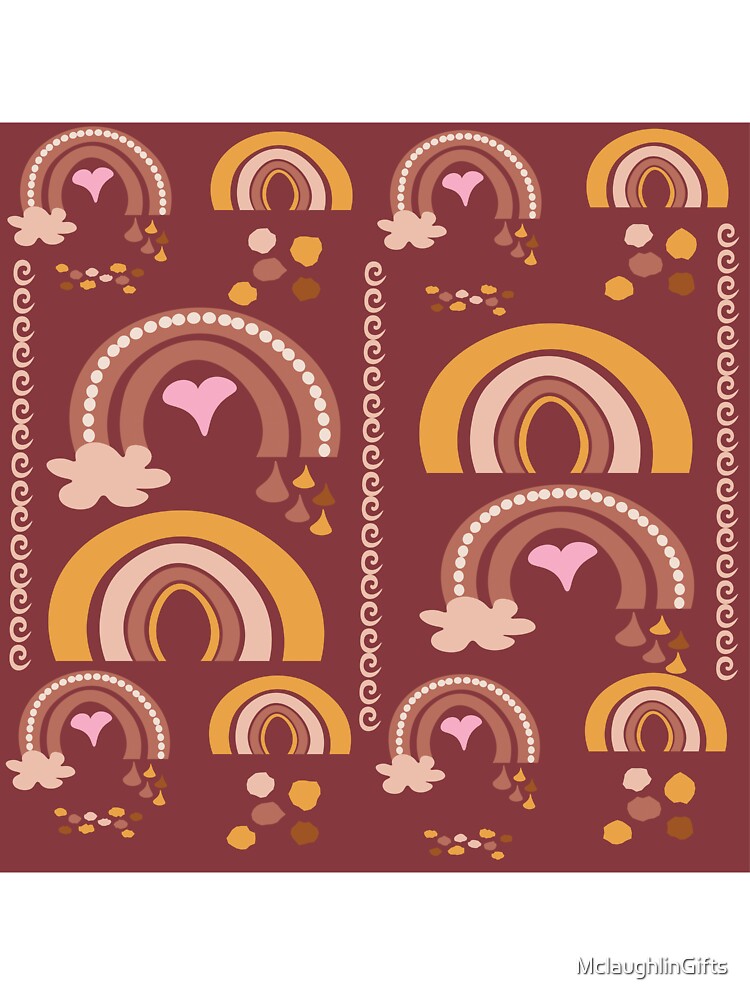 Boho Rainbows Rustic Pattern by MclaughlinGifts