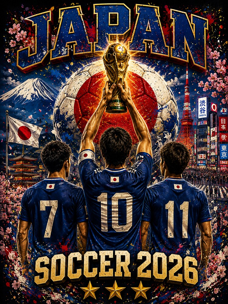 Japan Soccer 2026 Shirt – Japanese Football Fan Gift by UrbanPrintVibes