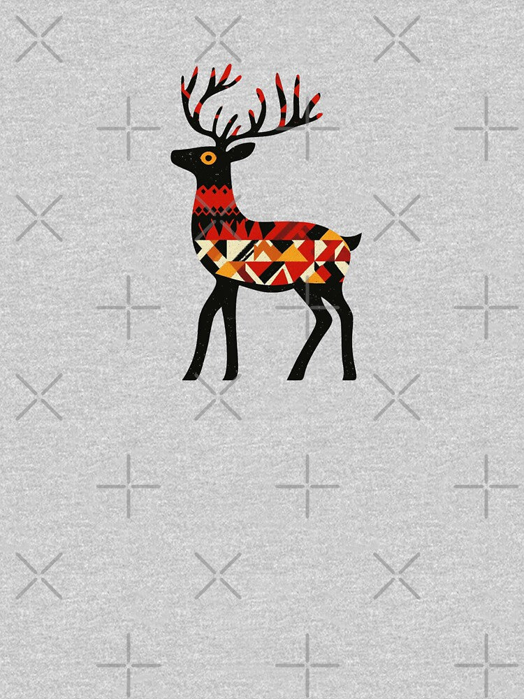 Geometric Reindeer Minimalist  Holiday Wildlife Design by gk-creations