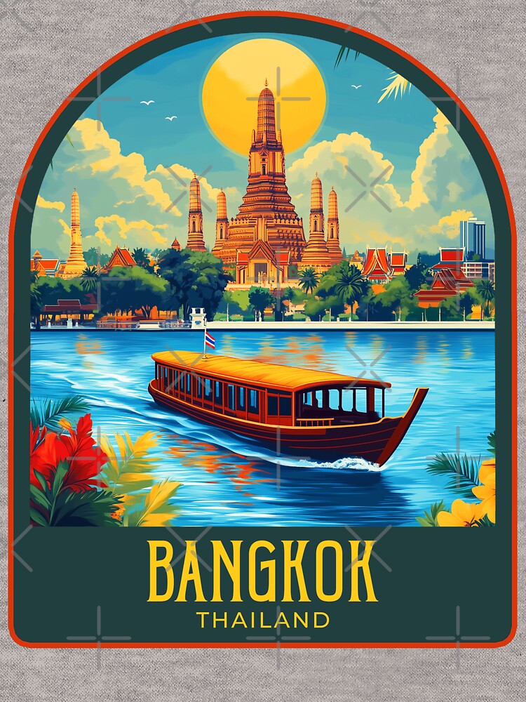 Bangkok Vintage Travel Illustration by HomeLivingCo