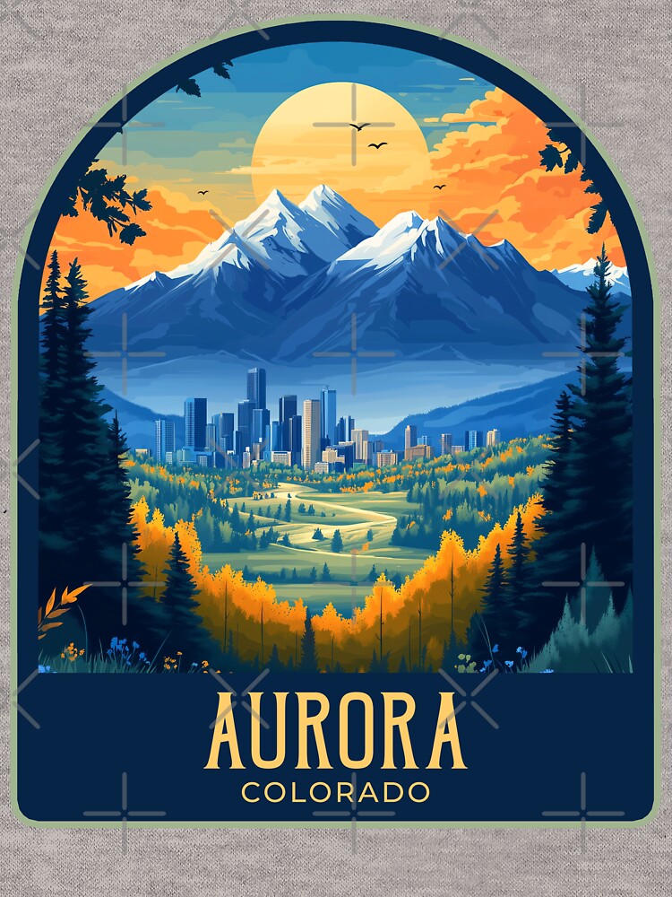 Aurora Vintage Travel Illustration by HomeLivingCo
