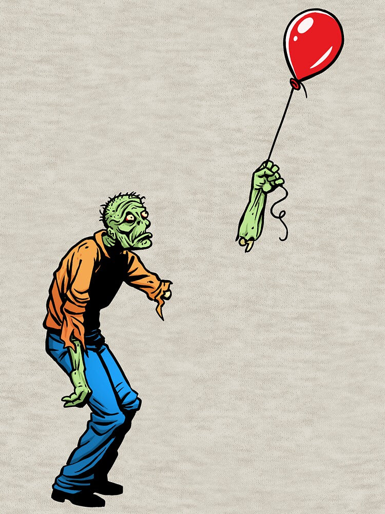 Sad Zombie with Balloon by AngelRobot