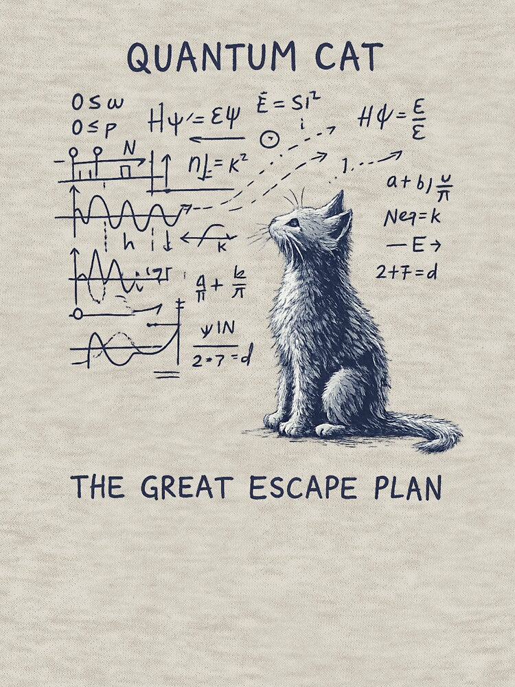 Quantum Cat – Funny Physics Cat Nerd Design by myforestfog