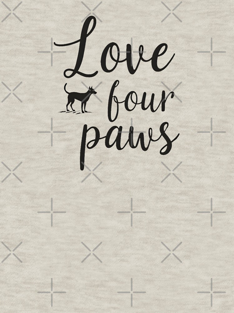 Love Four Paws Dog Lover Shirt by RVJdesigns