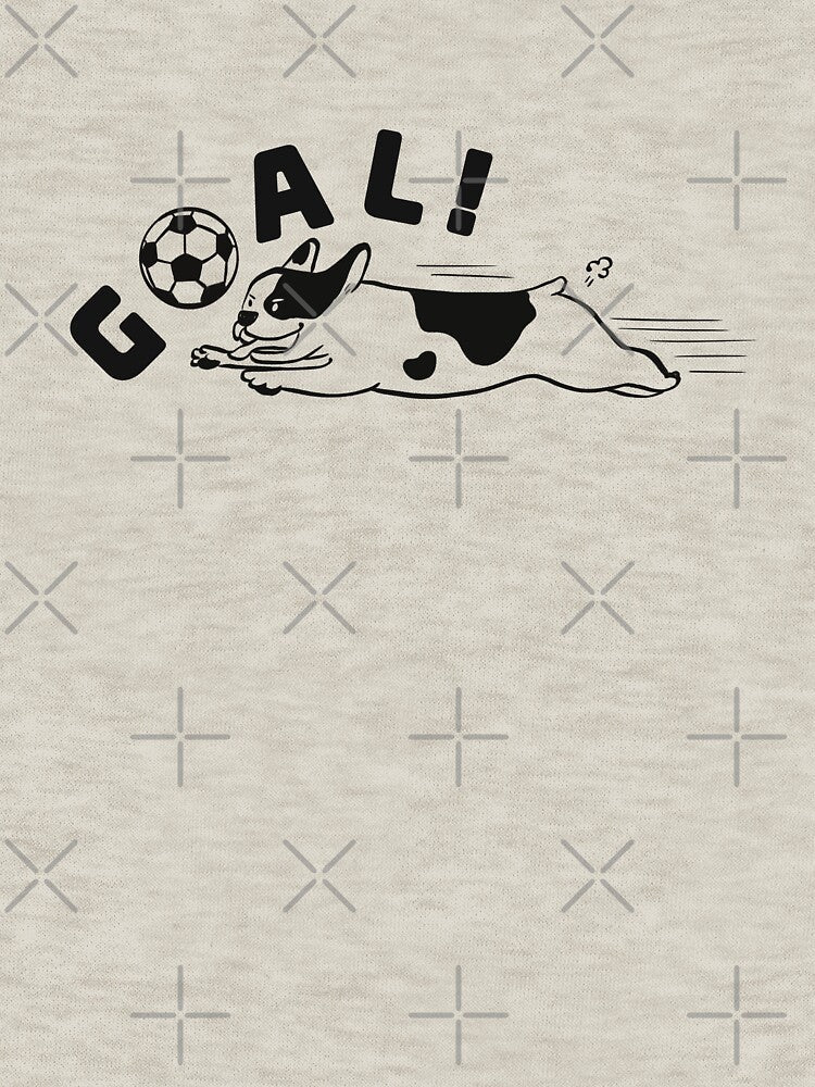 GOAL! Cute French Bulldog Soccer Dog | funny frenchie football drawing by CricketDoodles