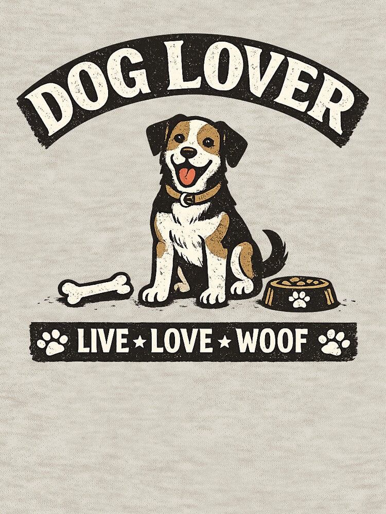 Dog Lover – Live Love Woof Cute Dog Design by PaulaDesignCo