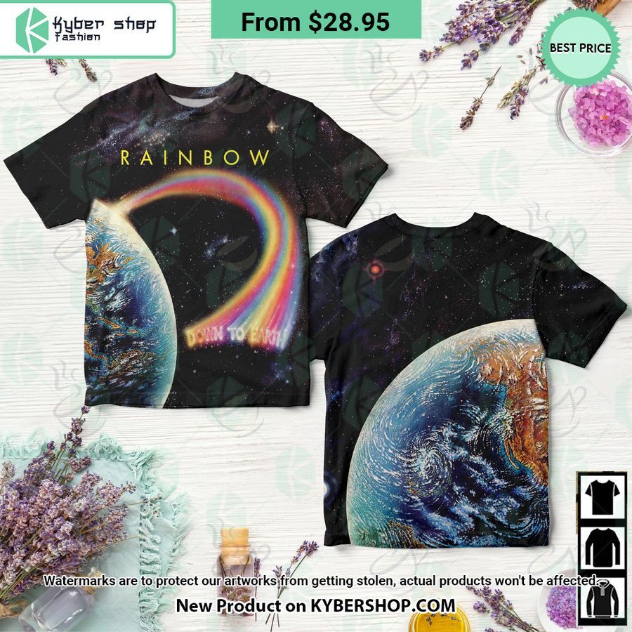 Rainbow Band Down To Earth Album Shirt