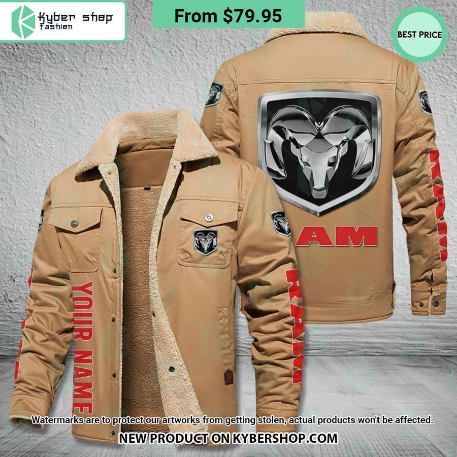 Ram Truck CUSTOM Fleece Leather Jacket