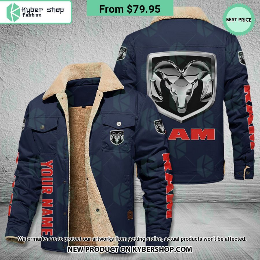 Ram Truck CUSTOM Fleece Leather Jacket