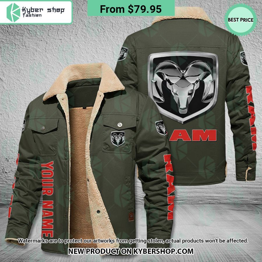 Ram Truck CUSTOM Fleece Leather Jacket