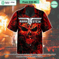 Rammstein Fire Skull Hawaiian Shirt