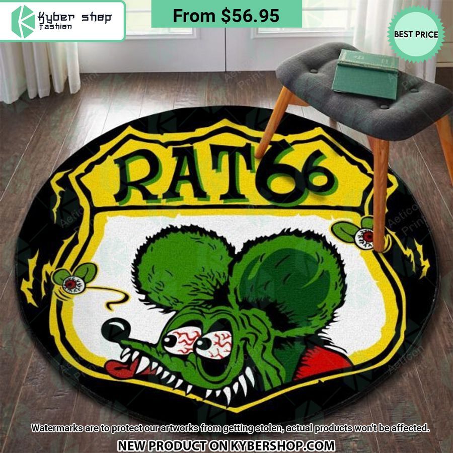 Rat 66 Hot Rod Round Rug