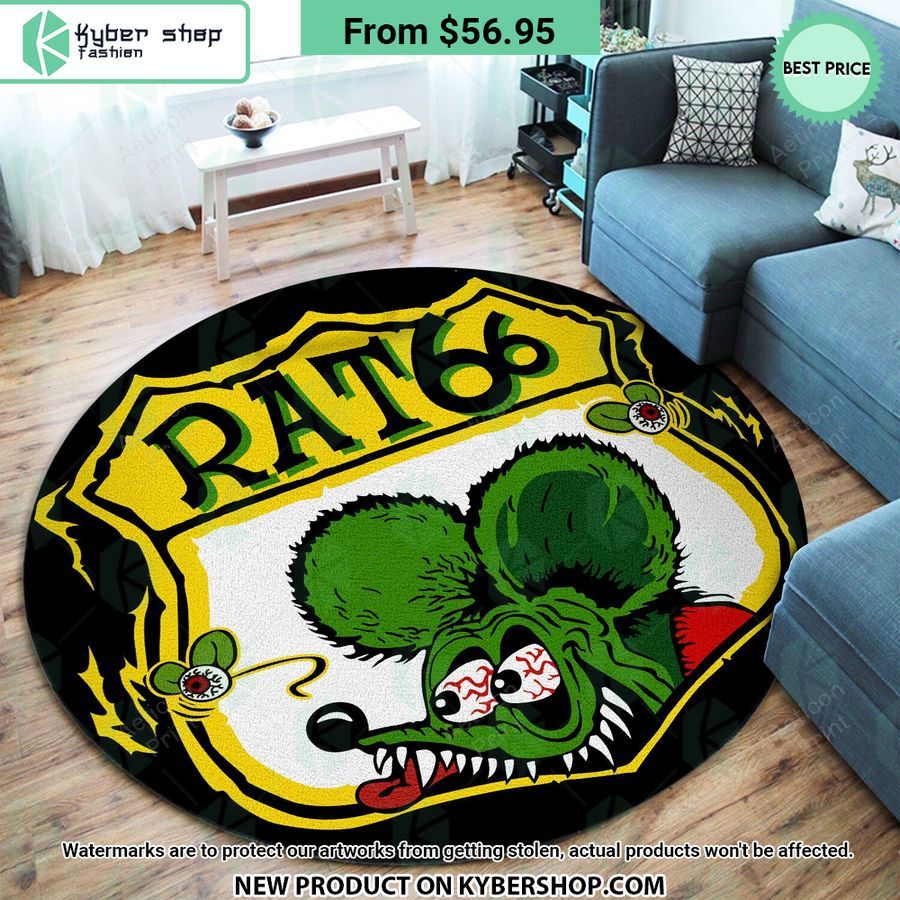 Rat 66 Hot Rod Round Rug