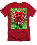 Red And White Dahlia T-Shirt