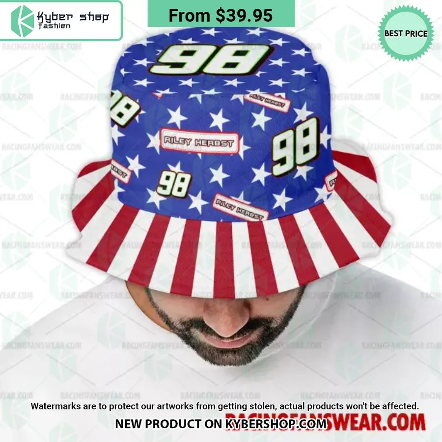 Riley Herbst NASCAR Racing Independence Day Bucket Hat
