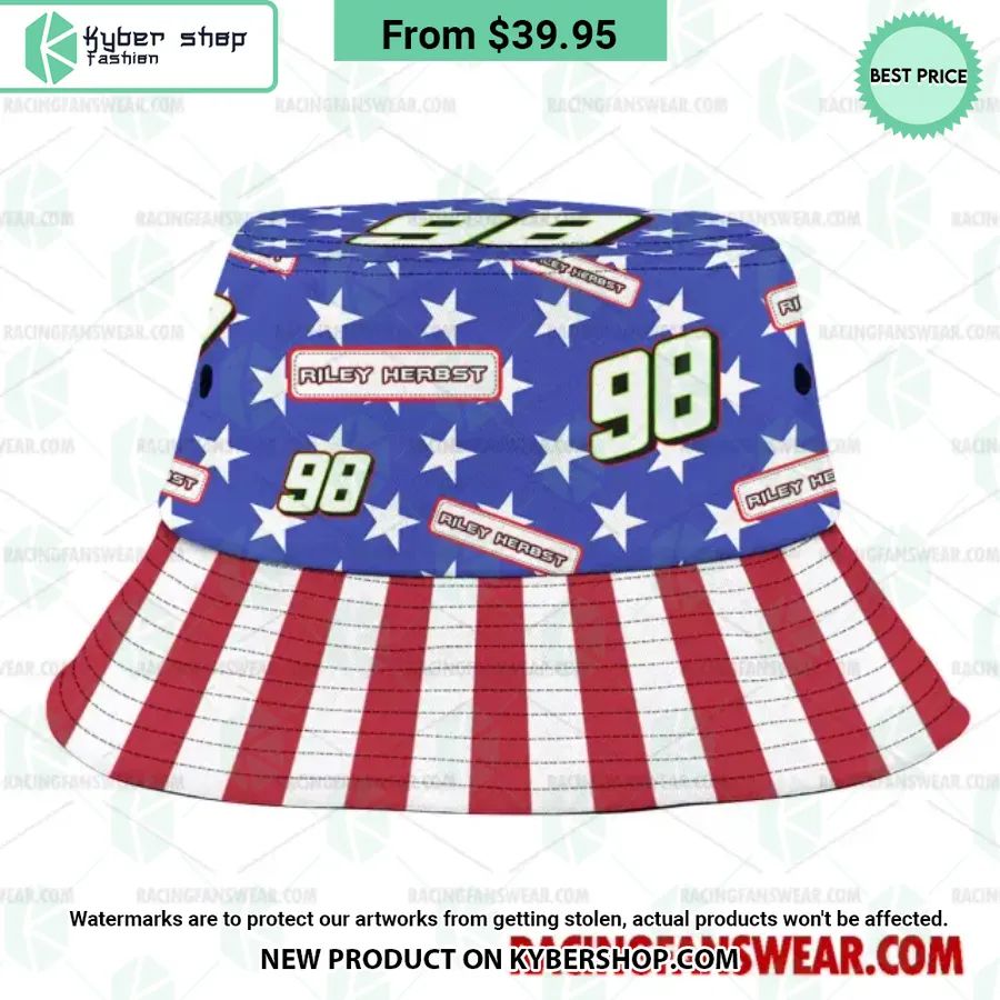 Riley Herbst NASCAR Racing Independence Day Bucket Hat