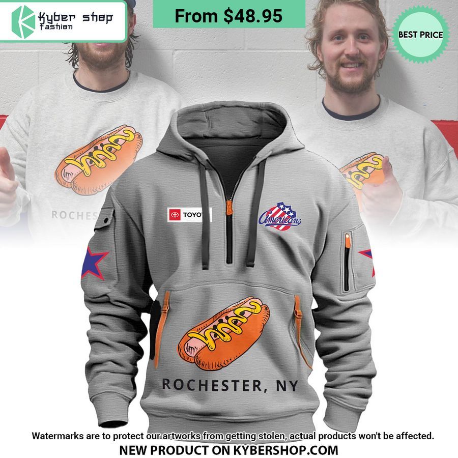 Rochester Americans Half Zip Heavy Hoodie
