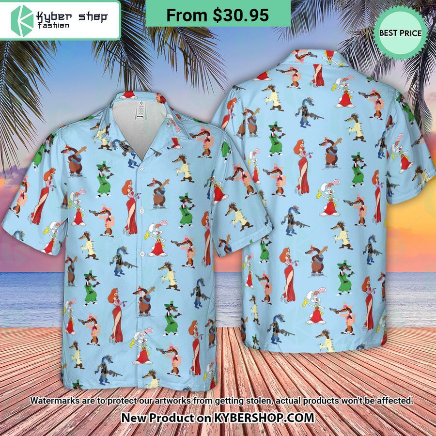 Roger Rabbit Jessica Rabbit The Weasels Who Framed Roger Rabbit Hawaiian Shirt