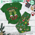Rolling Up Some Christmas Spirit Grinch Pajamas Set