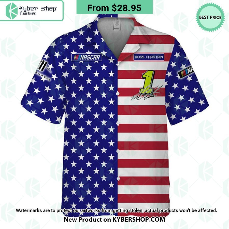 Ross Chastain NASCAR Racing Independence Day Hawaiian Shirt