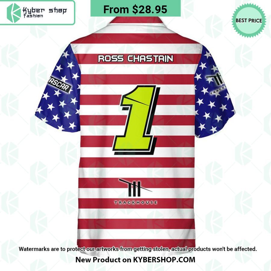 Ross Chastain NASCAR Racing Independence Day Hawaiian Shirt