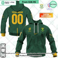 Rugby World Cup 2023 Springboks South Africa Rugby Home Jersey CUSTOM Hoodie