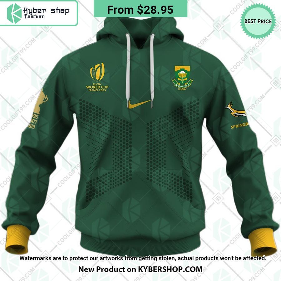 Rugby World Cup 2023 Springboks South Africa Rugby Home Jersey CUSTOM Hoodie