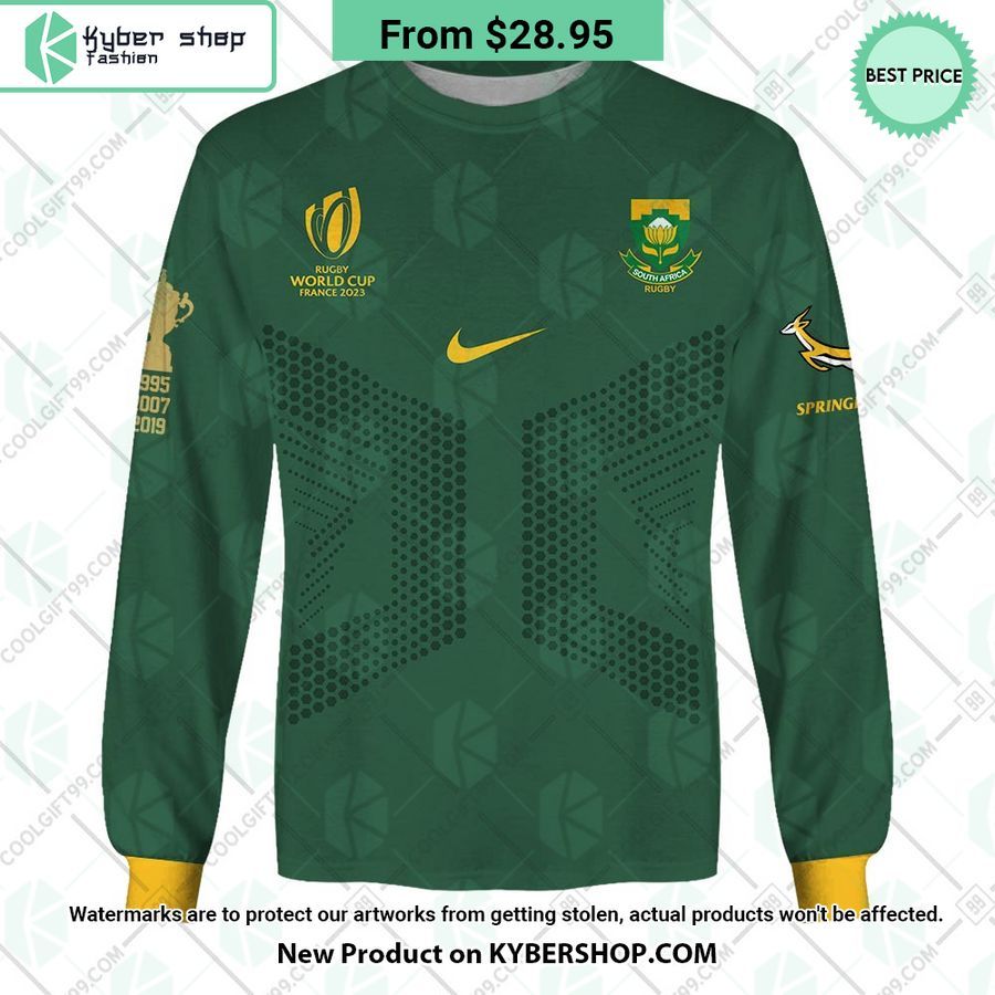 Rugby World Cup 2023 Springboks South Africa Rugby Home Jersey CUSTOM Hoodie