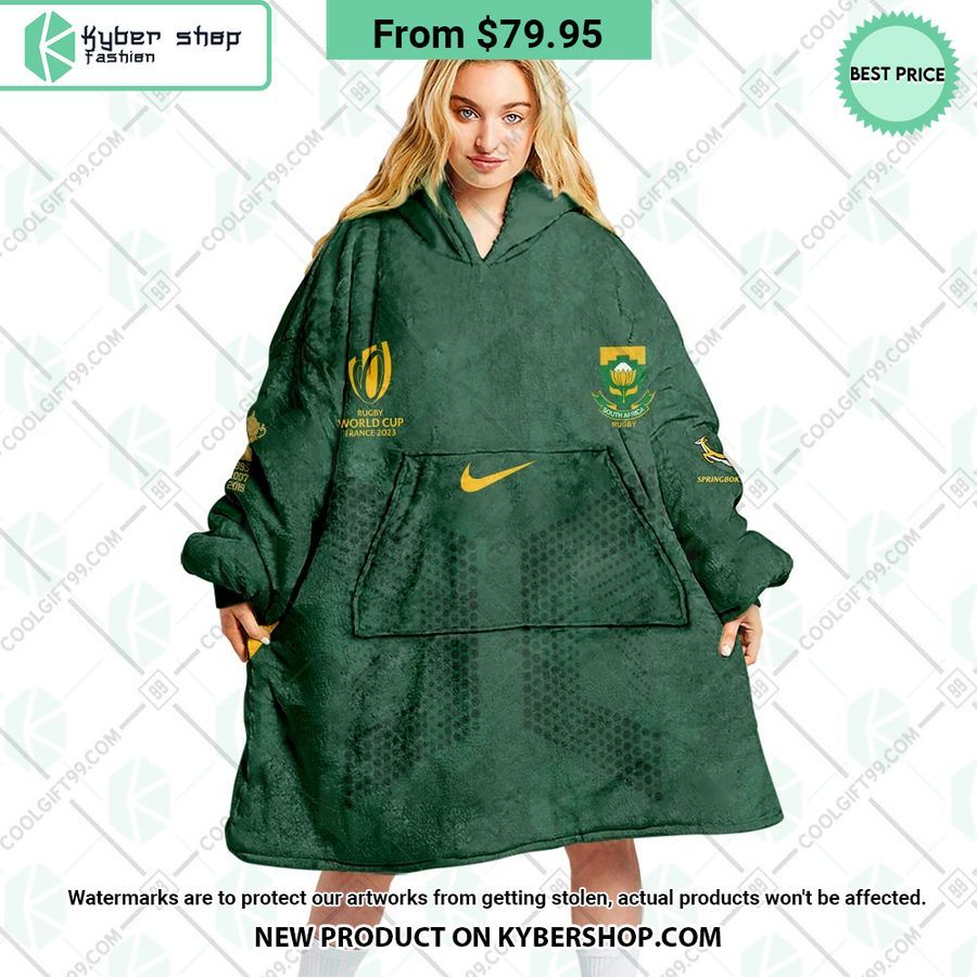 Rugby World Cup 2023 Springboks South Africa Rugby Jersey CUSTOM Hoodie Blanket