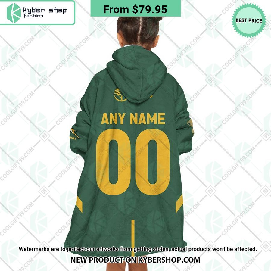 Rugby World Cup 2023 Springboks South Africa Rugby Jersey CUSTOM Hoodie Blanket